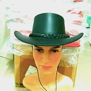 Cowhide Unisex Leather Cowboy Hat